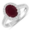 Image 1 : 14KT White Gold 2.3ctw Ruby and Diamond Ring