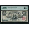 1891 $10 Tombstone Silver Certificate PMG 25