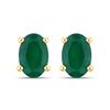 14KT Yellow Gold 0.90ctw Zambian Emerald Earrings