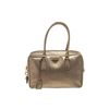 Image 1 : Prada Gold Saffiano Lux Leather Bauletto Satchel Bag