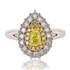 Image 1 : 0.42 ctw Fancy Yellow CENTER Diamond 14K Yellow and White Gold Ring (0.99 ctw Di