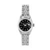 Image 2 : Rolex Ladies Stainless Steel Black Index Dial Engine Turn Bezel Jubilee Band Dat