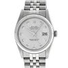 Image 2 : Rolex 36MM Stainless Steel Silver Diamond Datejust Wristwatch