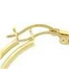 Image 5 : Classic 14K Yellow Gold 1.56" Plain Polished Medium Round Hoop Snap Earrings