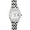 Image 2 : Rolex Ladies Quickset Stainless Steel White Diamond Lugs And Datejust Wristwatch