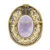 Image 4 : Antique Giovanni Apa 14K Gold Hand Carved Amethyst Cameo DETAILED Brooch Pendant