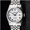 Image 1 : Rolex Mens Stainless Steel White Roman Smooth Bezel Datejust Datejust Wristwach