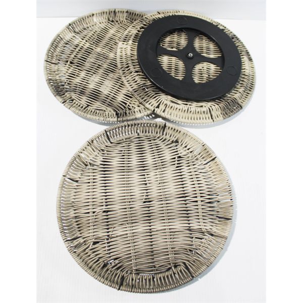 3 ROTATING LAZY SUSAN TRAYS APPROX. 12" DIAMETER