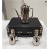 Image 1 : POLISHED CORBY HALL COFFEE SERVING SET INC. COFFEE POT, CREAMER & SUGAR