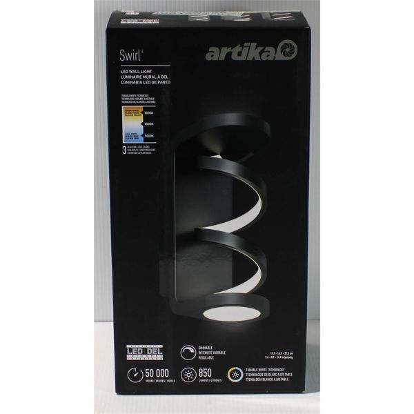 NEW ARTIKA SWIRL LED DIMMABLE WALL LIGHT