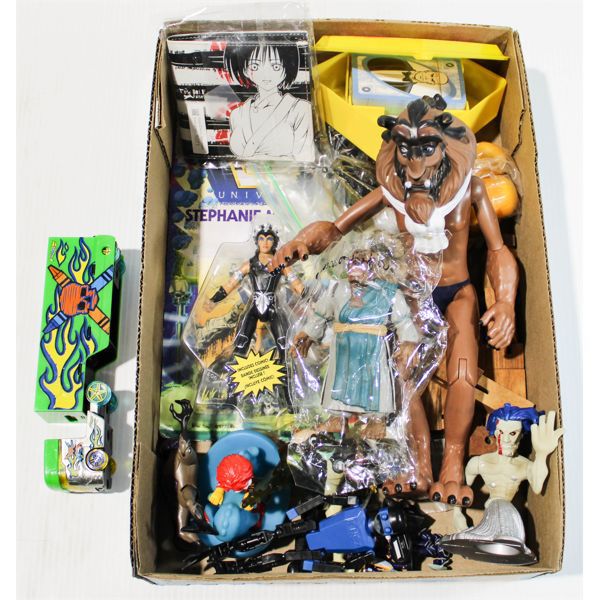 ASST. ACTION FIGURES ETC. MOTU – UNO CARDS ETC.