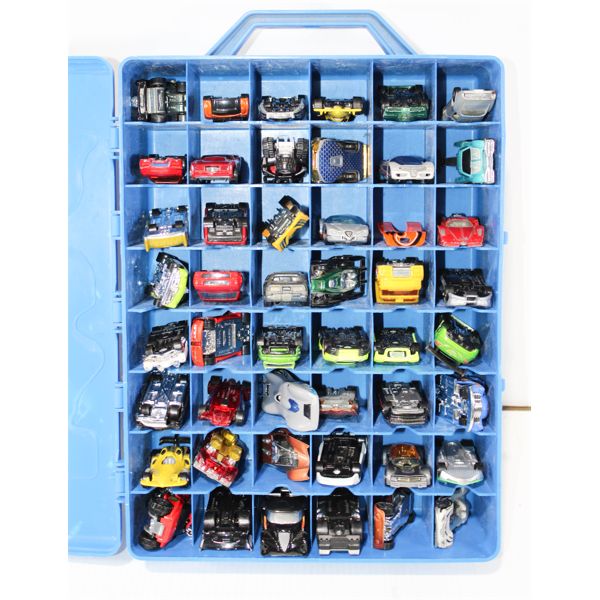 ASST. HOTWHEELS / DIECAST CARS W/ CARRY CASE