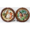 Image 1 : TWO FRAMED DECORTAIVE PLATES: HERE COMES THE BRIDE & THE ROBIN