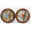 Image 1 : TWO FRAMED DECORTAIVE PLATES: THE BLUEJAY & THE CARDINAL 