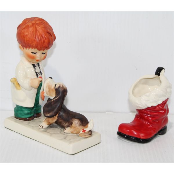 TWO CERAMIC GOEBEL FINGURES - GERMANY