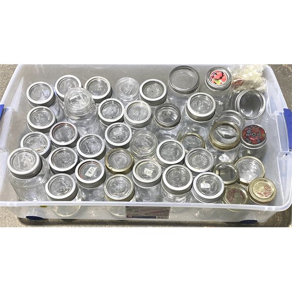 LARGE TOTE OF ASST. CANNING JARS 
