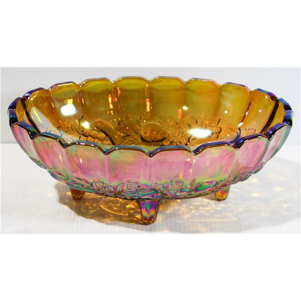 VINT. CARNIVAL GLASS DECORATIVE BOWL