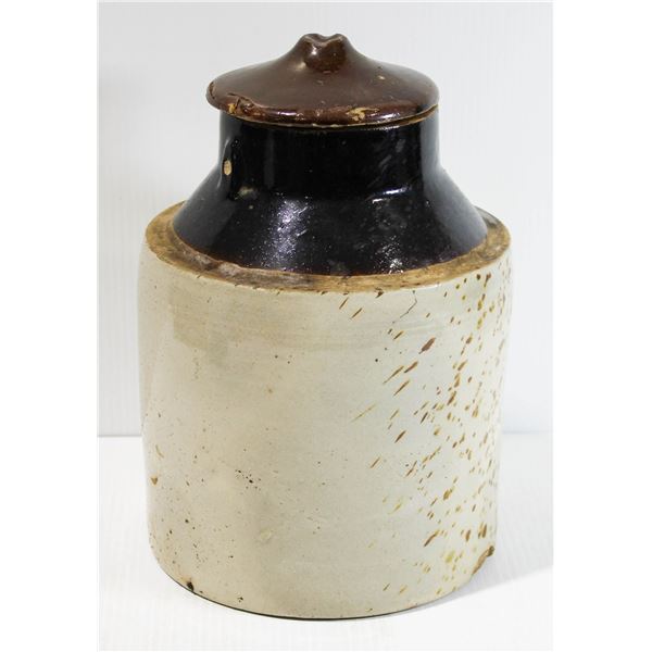 VINT. PICKLE CROCK WITH LID