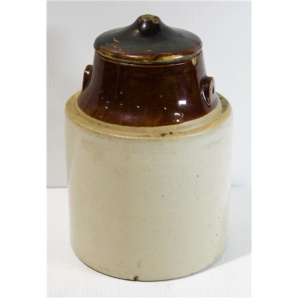 VINT. PICKLE CROCK WITH LID
