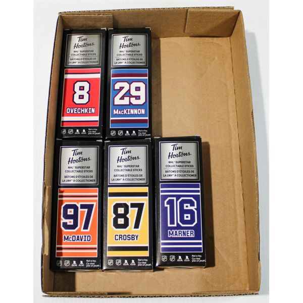 5 X C.2019 TIM HORTONS NHL SUPERSTAR HOCKEY STICKS
