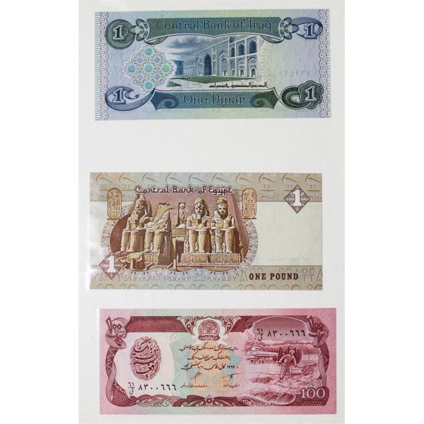IRAQ, EGYPTIAN & AFGHANISTAN BANKNOTES