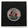 Image 1 : 2002 MENS HOCKEY COLOURED MAPLE LEAF 25 CENT COIN