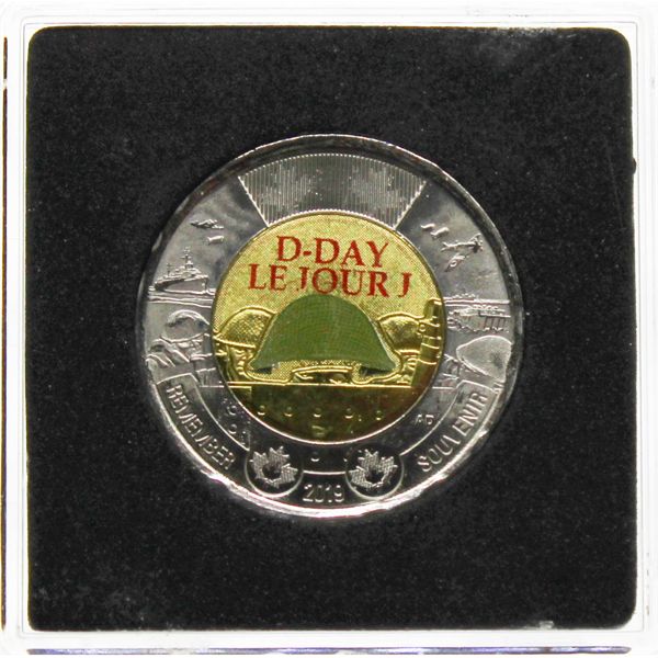 2019 REMEMBERING D-DAY CANADA $2 COIN