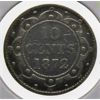 Image 1 : 1872 H NEWFOUNDLAND SILVER 10 CENT COIN