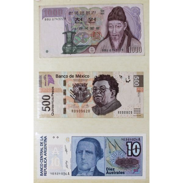 KOREA, ARGENTINA AND MEXICO CURRENCY NOTES