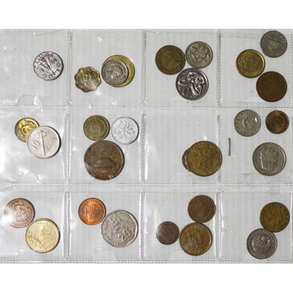 STOCK SHEET OF WORLD COLLECTABLE COINS