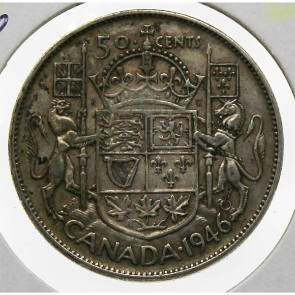 1946 CANADA SILVER 50 CENT COIN