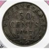 Image 1 : 1907 NEWFOUNDLAND SILVER 50 CENT COIN