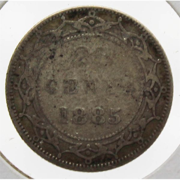 1885 NEWFOUNDLAND SILVER 20 CENT COIN
