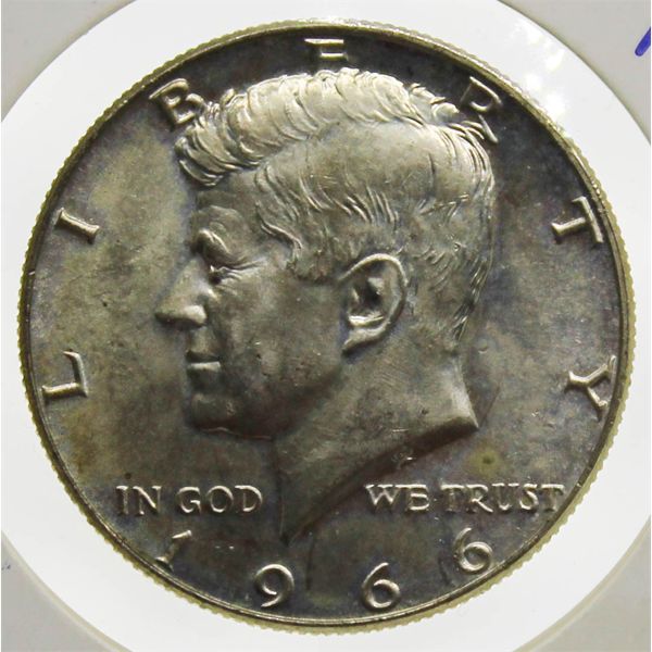 1966 USA KENNEDY SILVER HALF DOLLAR