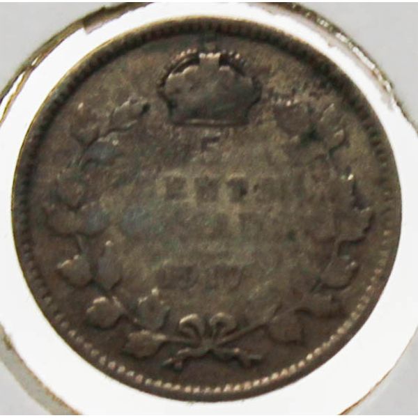 1917 CANADIAN SILVER 5 CENT COIN