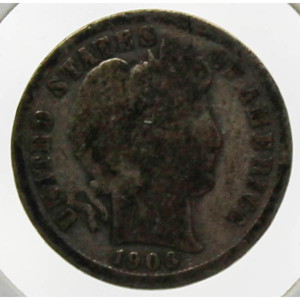 1906 USA SILVER 10 CENT COIN