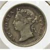 Image 2 : 1901 MALAYSIA SILVER QUEEN VICTORIA 5 CENT COIN