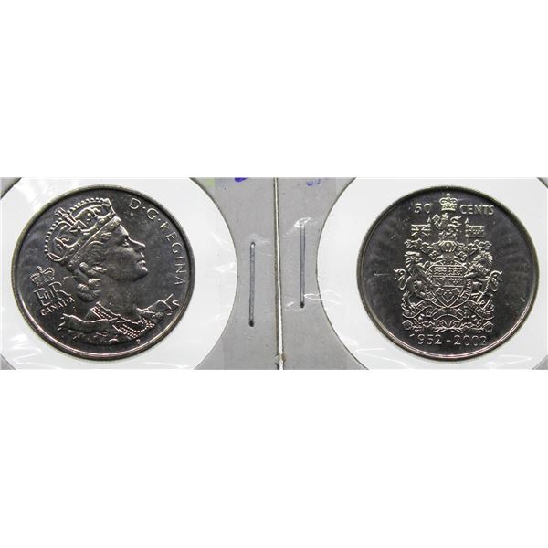 1952 - 2002 CAMEO CANADA HALF DOLLARS
