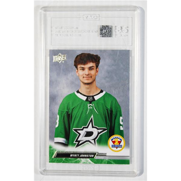 WYATT JOHNSTON 2022 UPPER DECK EXT. HOCKEY CARD
