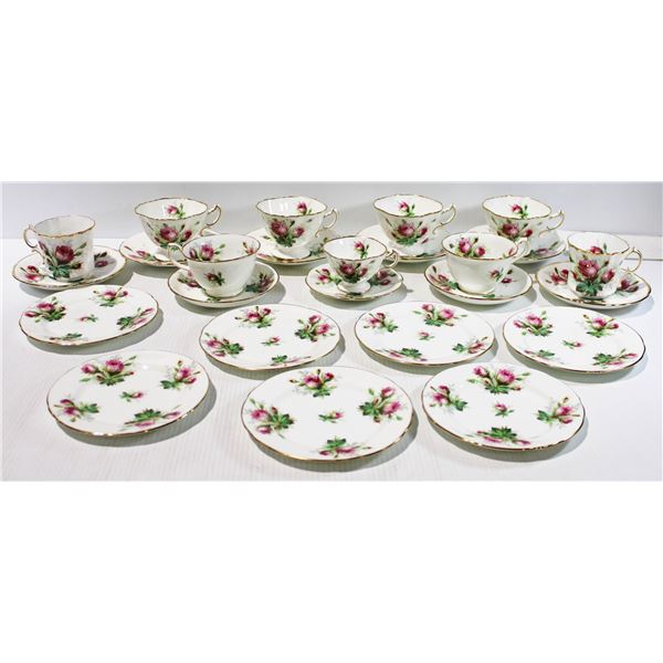 ASST. SOMMERSLEY BONE CHINA TEA CUPS & SAUCERS