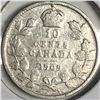 Image 1 : Canadian .10 Cent Dime 1909 VL