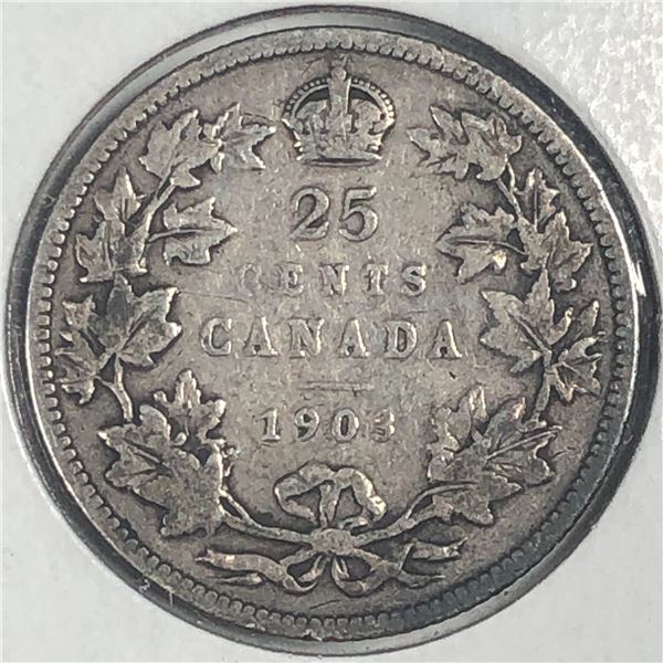 1903 King Edward V 25 Cents
