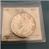 Image 1 : 1946 King George VI Canadian Silver Dollar ICCS-MS63