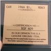 Image 3 : 1946 King George VI Canadian Silver Dollar ICCS-MS63