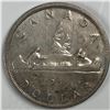 1955 Queen Elizabeth II Canadian Silver Dollar AU++ ARN No Die Break