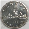1956 Queen Elizabeth II Canadian Silver Dollar