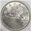 1962 Queen Elizabeth II Canadian Silver Dollar UNC