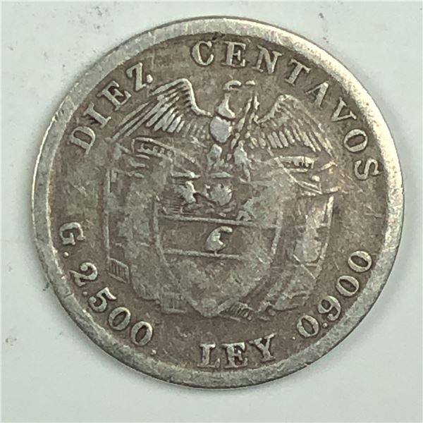 1920 Diez Centavos Republic De Columbia
