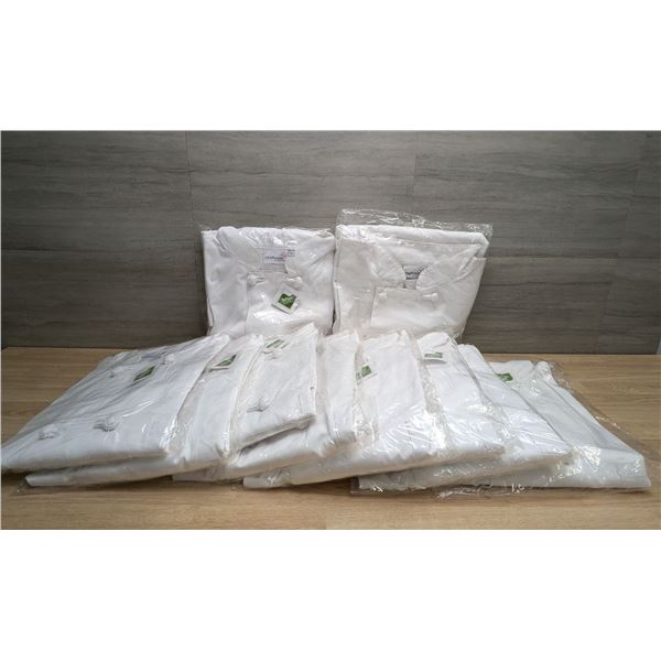 Chefwear White Chef Jackets With Long Sleeves, Size XXL & 5XL - Lot of 10pcs, L7L