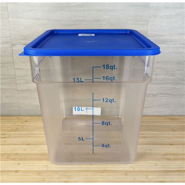 18qt Clear Food Storage Bin with Blue Lid, ML5